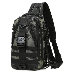 Bolsa de pesca táctica, bandolera, equipo de señuelo, mochila con soporte para caña, organizador de aparejos impermeable para viajes/pescadores al aire libre - Product Image 3