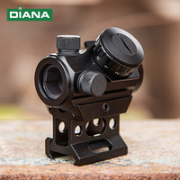 Lunette optique compacte DIANA 1x22 avec monture surélevée de 1 pouce et viseur point rouge