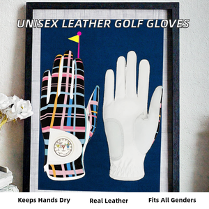 Gants de golf professionnels unisexes, respirants, en cuir véritable, poignées antidérapantes, sangle de poignet réglable, accessoires de golf pour l'extérieur - Product Image 2