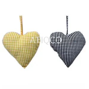 Check Cloth Heart Combo X-Mas Hanging Latest Modern Christmas Hanging Stylish Christmas Ornaments Decoration For Christmas Tree