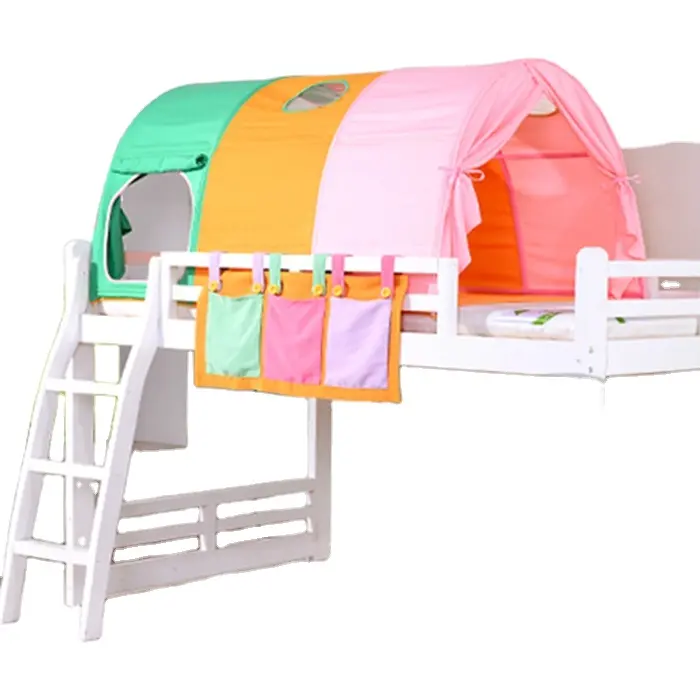 Cotton Canvas Children Bunk Bed Tent Curtains Canopy Kids Bunk Bed Tunnel Tent Li-617bed Tent Soft Toy 6306291000 Customized 96