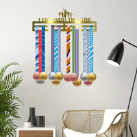Porte-trophées et présentoir de médailles en bois avec étagère présentoir de trophée mural pour étagère de trophée gagnant