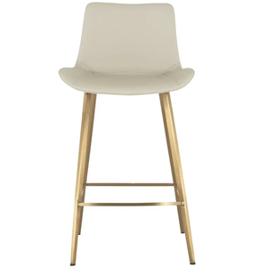 Tabouret de bar Hines Counter en cuir et fer/acier, robuste, pour bar à domicile et salle à manger - Product Image 4