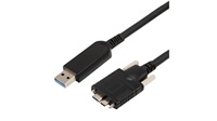 Câble Optique Actif USB 3.1 Gen 2 avec Verrouillage par Vis 10 Gbit/s AM vers Micro B M AOC Micro B Double Vis Hybride Fibre Cuivre