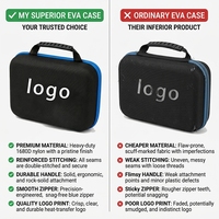 Bolsa de Viaje EVA Resistente al Agua con Logotipo Personalizado, Caja de Almacenamiento de Herramientas a Prueba de Golpes, Estuche de Transporte con Cremallera y Bolsillo de Malla
