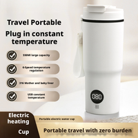 Bouilloire Électrique Portable 300W avec Indicateur LED, 0,5L, Arrêt Automatique, Base Rotative 360°, Classe Énergétique A, en Plastique, pour Hôtel, Camping-Car, Maison, OEM, Multilingue
