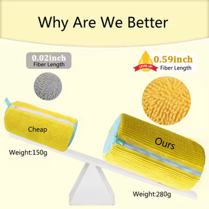 Nettoyant pour baskets à fermeture éclair épaississante personnalisé lavage de chaussures sac de nettoyage de linge nouveau paresseux grande taille lavable Chenille pour vêtements en tissu - Product Image 5