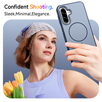 Coque Populaire au Toucher Agréable pour Samsung Galaxy A17 A16 A27 A36, Coque Arrière Rigide en PC Mat Magnétique
