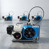 Kompresor Udara Listrik Portabel Tekanan Tinggi 100L 300bar 4500psi Berpendingin Udara untuk Menyelam Scuba dan Pemadam Kebakaran