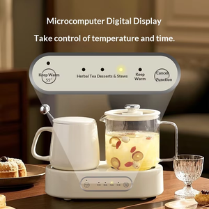 Chauffe-tasses double électrique, mini bouilloire santé, théière à température constante, bouilloire de cuisson portable, cadeau de bureau - Product Image 5