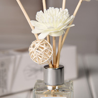 Ensemble diffuseur de parfum en verre carré de luxe pour la maison, avec fleurs Sola et boîte cadeau décorative pour fenêtre – Vente en gros