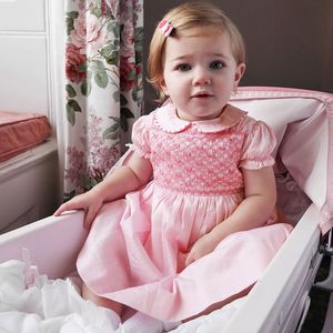 Abito rosa a 2 pezzi con bottoni ricamati a mano e bottoni ricamati con colletto alla <span class=keywords><strong>Peter</strong></span> <span class=keywords><strong>Pan</strong></span> - Product Image 2