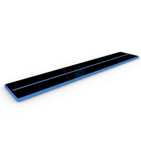 Tapis d'entraînement de gymnastique professionnel gonflable noir de 12 m