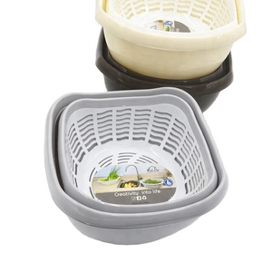 2022 QIYUE Kitchen Basket vegetable fruit Plastic Draining Basket