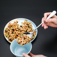 Grande cuillère de service en acier inoxydable Pelle à soupe à long manche pour ensembles de vaisselle de cuisine