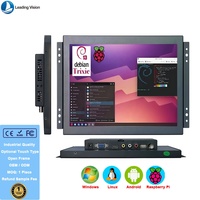 8 İnç Yeni 8 İnç Dirençli Dokunmatik Ekranlı Monitör USB Seri DVI Arayüzlü Açık Çerçeve Monitör