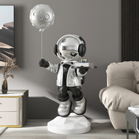 Lampe de nuit LED sur pied de 110 cm de hauteur, grande taille, décoration astronaute pour salon