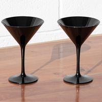 Verre à martini réutilisable en plastique PS sans BPA, 300 ml, transparent comme du cristal, avec logo personnalisé