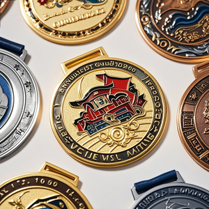Custom Design Silk Screen Printed Gold Commemorate America Laser Engraving Blank Award <b>Trophies</b> Medals <b>Plaques</b> Zinc Alloy - Product Image 4