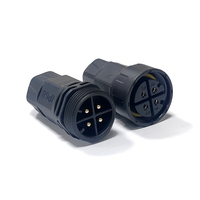 Connecteur d'alimentation étanche DREAM M25-4P pour alignement de panneaux avant/arrière avec trous fixes, connecteur aviation