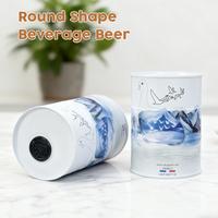 Boîte en fer blanc ronde de 700 ml pour boissons (vodka, vin, spiritueux) avec opercule à anneau et impression couleur personnalisée