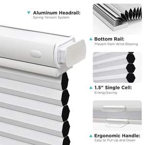 Top Bottom Cordless <b>Window</b> Blinds Blackout Honeycomb Cellular <b>Shades</b> for Indoor <b>Windows</b> No Drill No Tools Built-In Installation - Product Image 2