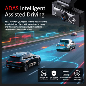 กล้องติดรถยนต์ 4K บันทึกภาพหน้า-หลัง พร้อม Wi-Fi GPS ADAS เลนส์มุมกว้าง 170 องศา F2.0 สำหรับใช้ในรถยนต์ - Product Image 5