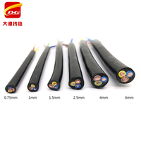 Câble d'alimentation RVV 2 3 4 5 conducteurs H05VV-F, conducteur en cuivre, cordon flexible 0,75 1 1,5 2,5 4 6 mm, câble électrique AWG 4 6 8 10 12