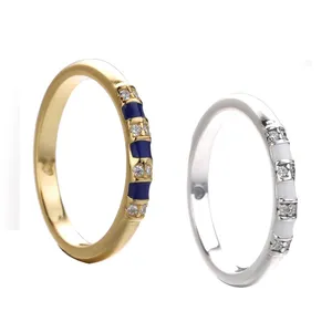 Wholesale classic exotic stones stripes couple rings for weddings and engagement