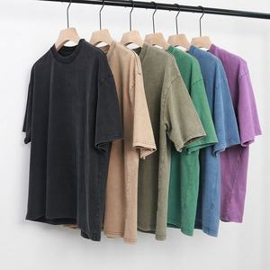 เสื้อยืดวินเทจผ้าฝ้ายบ็อกซี่ซักไซส์ใหญ่พิเศษสำหรับผู้ชายออกแบบโลโก้ได้ตามน้ำหนัก - Product Image 4