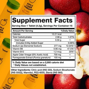 Tabletas de Vinagre de Sidra de Manzana de Marca Privada, Tabletas para un Metabolismo Saludable y para Estimular la Inmunidad - Product Image 2