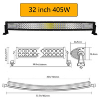 Nouvelle barre lumineuse LED incurvée 22/32/42/52 pouces, faisceau combiné, étanche IP67, en aluminium moulé sous pression, 6000K, pour voiture, tout-terrain, camion, 4x4, SUV, VTT, 12V, 50000
