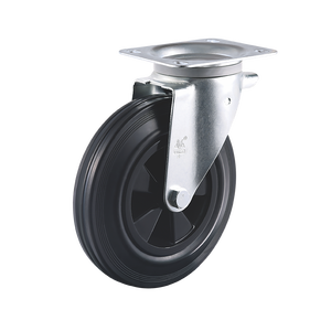 VIMA 5 Zoll <span class=keywords><strong>Single</strong></span> Rubber PP Lenkrad Hersteller Industrial Heavi Duti Castor für Trolley Container Cabinet Rollen - Product Image 5