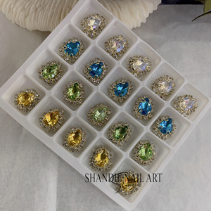 เครื่องทำเล็บพลอยเทียมคริสตัลขนาด20ตารางแบบทำมือสำหรับสปาความงาม - Product Image 5