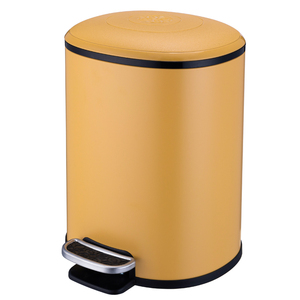 ถังขยะเหล็กดีไซน์โลหะมีสไตล์สำหรับใช้ในร่มมีการควบคุมแบบนุ่มนวล - Product Image 6