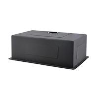 Évier de luxe en acier inoxydable 201/304 fini or avec accessoires