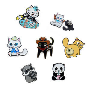 Newly Funny <b>Panda</b> Enamel Pins Cartoon Poke Monster Brooch - Product Image 2
