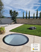 Claraboya Redonda con Marco de Aluminio, Ventana de Techo con Cúpula de Vidrio Laminado Templado para Villas, Hoteles y Edificios Comerciales