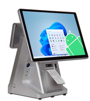 Máquina POS Portátil de 15.6 Pulgadas con Pantalla Táctil Doble Caja Registradora con Impresora Integrada Sistema de Caja Registradora y Dispositivo de Punto de Venta con Báscula