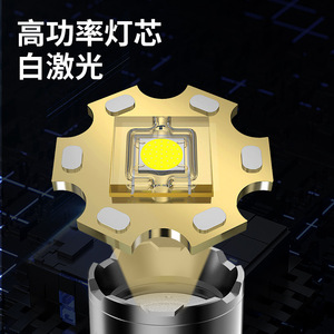 Linterna de Aleación de Aluminio Recargable LED con Zoom, Linterna Portátil para Exteriores - Product Image 2