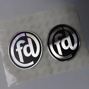 Toptan 3d kabartmalı fırçalanmış alüminyum isim etiketi işareti Logo için özel Metal tabela