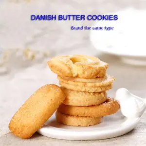 도매 버터 덴마크 커스터드 크림 쿠키 크리스마스 크래커 Hollanda 달콤한 칩 이국적인 구운 비스킷
