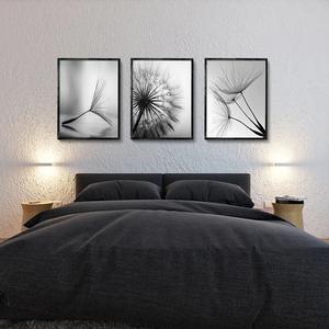 Haute définition rétro pissenlit Mural <span class=keywords><strong>noir</strong></span> blanc toile suspendus peintures moderne noyau mur Art pour <span class=keywords><strong>Couple</strong></span> chambre hôtel décoratif - Product Image 2