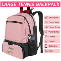 Sac de raquette de badminton, pickleball et tennis personnalisé, durable, imperméable, multi-poches, avec compartiments pour chaussures, sac à dos de sport, sac de gym, fitness