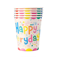Nouveau design de vaisselle jetable, gobelets en papier, assiettes pour les fêtes de fin d'année, anniversaire, festival, kits de vaisselle, décorations de fête