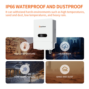 GreenPower IP66 5.5kw 6.6kw 7.7kw 8kw 10kw 12kw ไฮบริด พลังงานแสงอาทิตย์แบบ Pure Sine Wave สามเฟส พร้อมตัวควบคุม MPPT - Product Image 3
