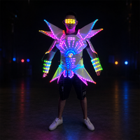 Accessoires d'ambiance pour bar et scène, armure lumineuse LED télécommandée en spandex coloré, forme spéciale pour intérieur