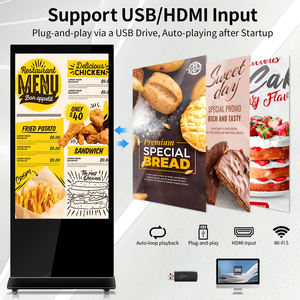 Nhà máy trực tiếp saletouch Màn hình kiosk Totem hiển thị Máy nghe nhạc quảng cáo siêu mỏng LCD trong nhà tầng thường vụ kỹ thuật số biển - Product Image 6