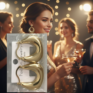 Orecchini a goccia in metallo di alta qualità stile classico Huggie orecchini placcatura in oro alla moda per feste gioielli da donna - Product Image 3