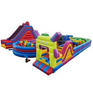 Parque de atracciones inflable gigante al aire libre, zona de juegos, castillo inflable, pista de obstáculos inflable comercial para adultos - Product Image 1